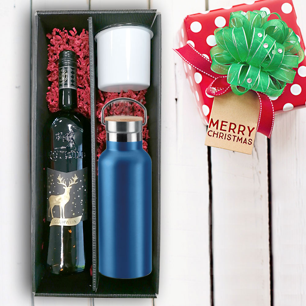 Glühwein-Geschenk-Set mit Ihrem Logo - Rotwein 