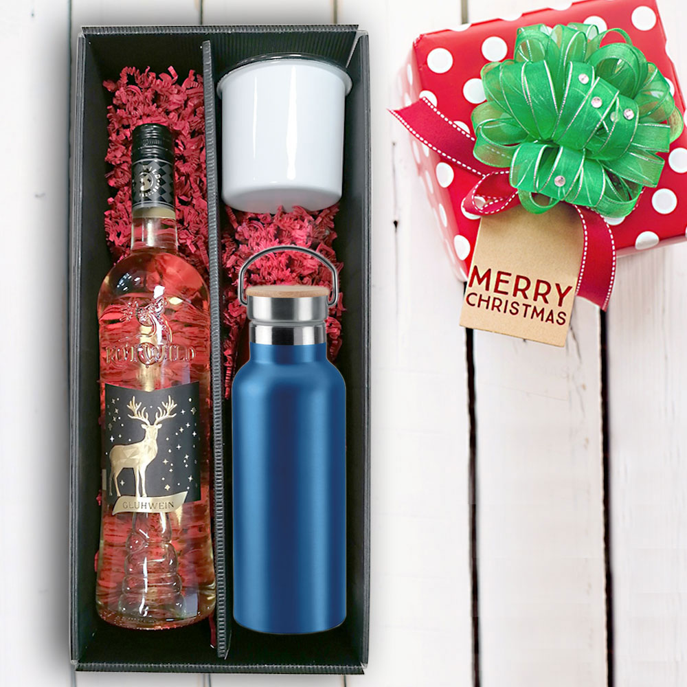 Glühwein-Geschenk-Set mit eigenem Logo - Weißwein