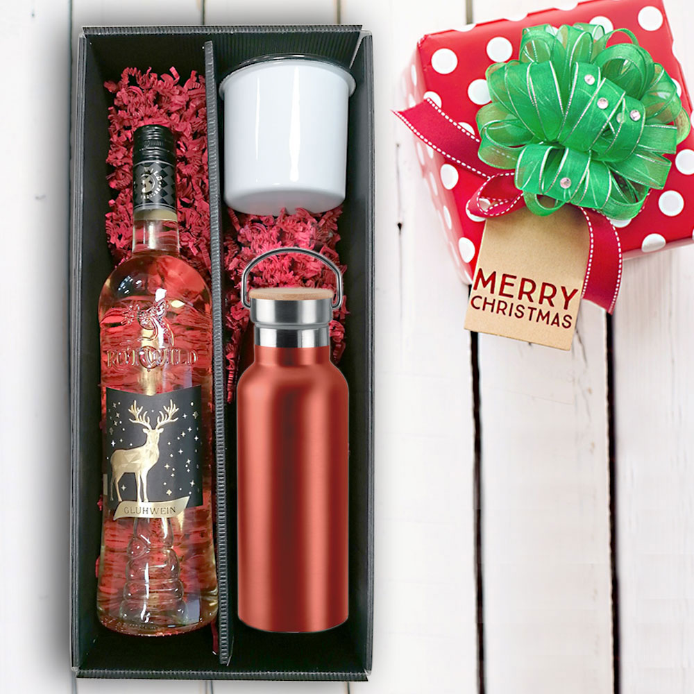 Glühwein-Geschenk-Set mit eigenem Logo - Weißwein 