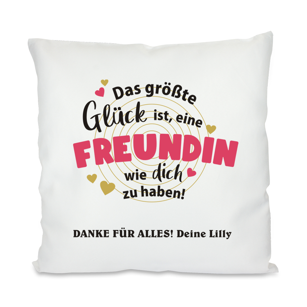 Kissen für die beste Freundin mit Wunschtext bedruckt 