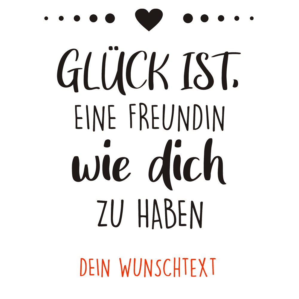 Individuell graviertes Rotweinglas Glück ist für die Freundin, Frau, Kollegin 