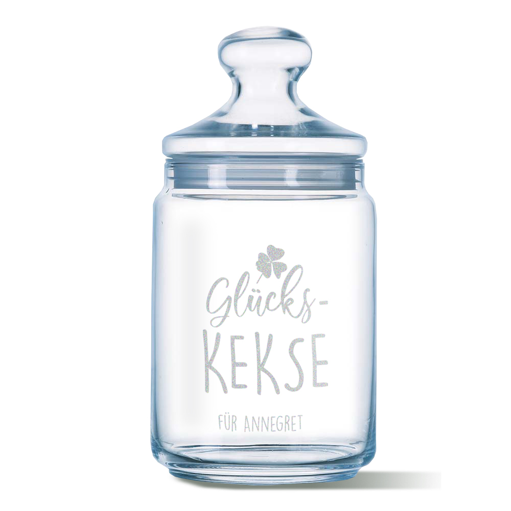 Vorratsglas / Keksglas mit Gravur 
