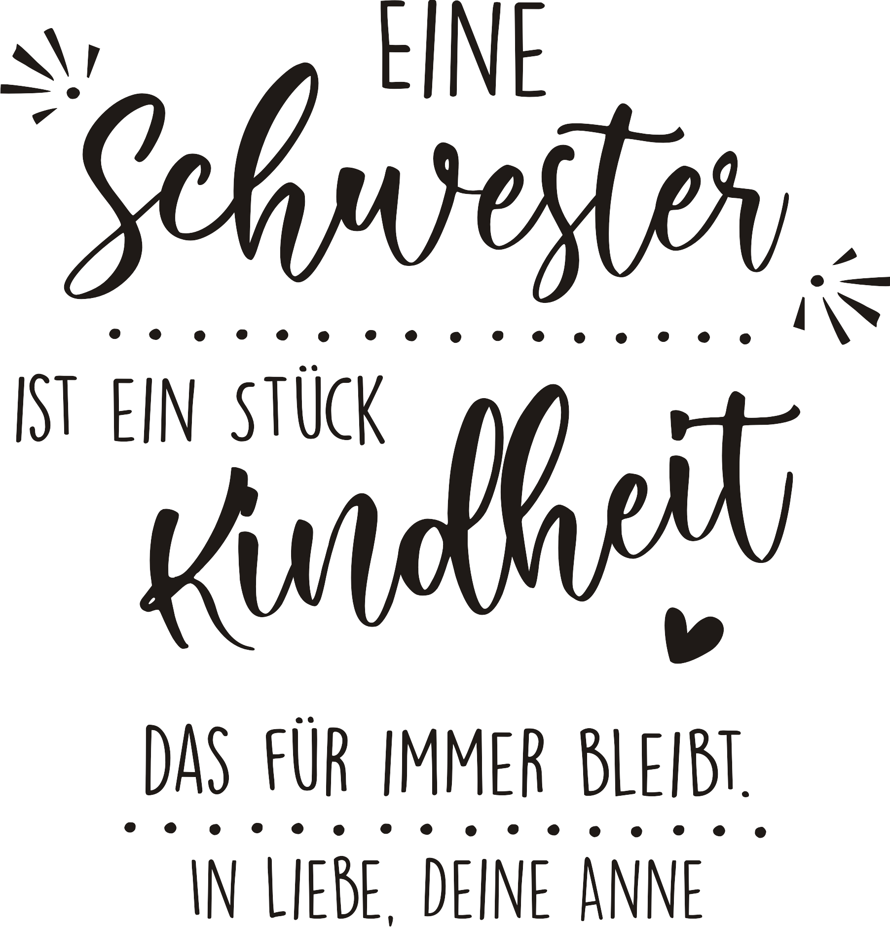 Frühstücksbrettchen personalisiert für die *Schwester* mit deinem Namen 