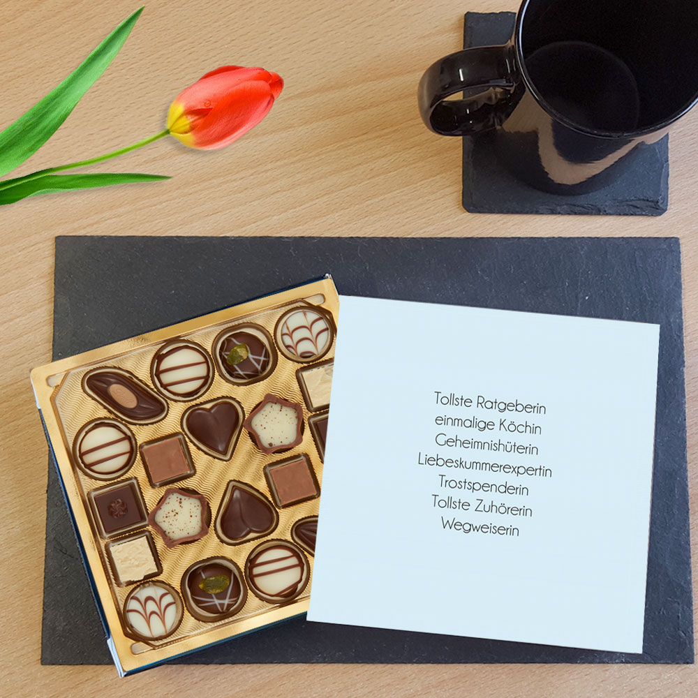 Lindt Pralinen "Einen Engel ohne Flügel" mit Namen und Text, 100 g 