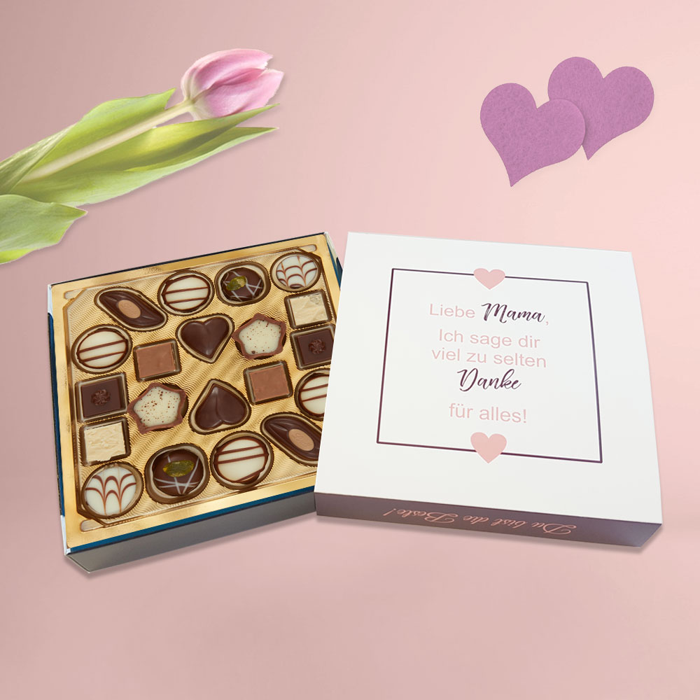 Personalisierte Lindt Pralinen - ideal zum Muttertag, 100g 