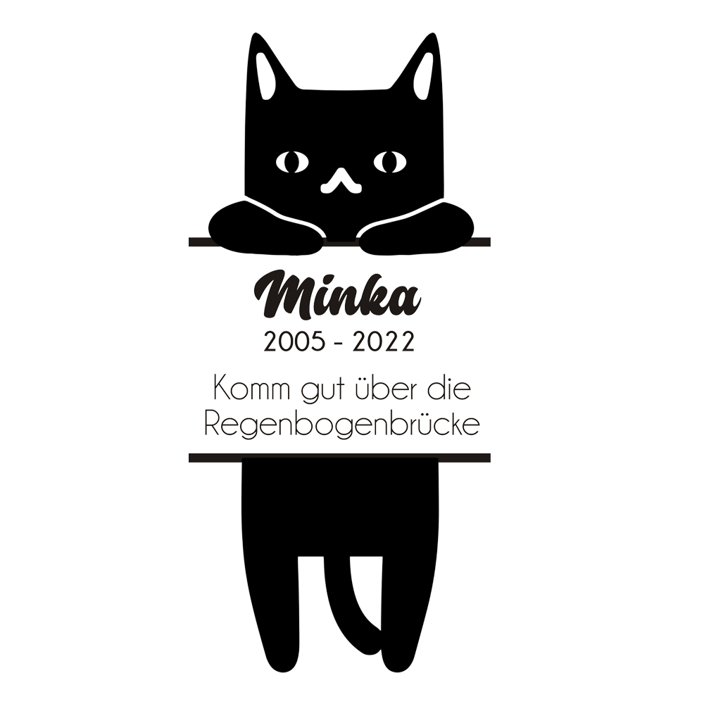 Individuell gravierte LED Flasche für deine geliebte Katze 