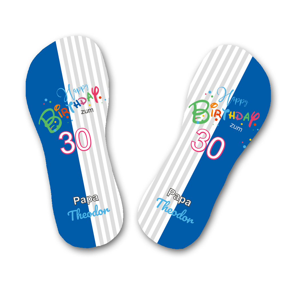 Badeschuhe bedrucken für Papa 