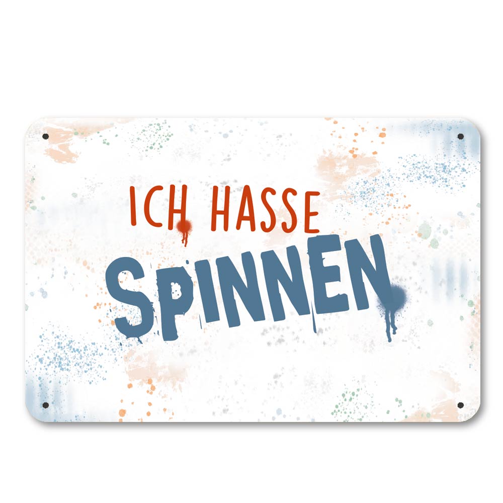 Ich hasse Menschen - individuell gedrucktes Blechschild 