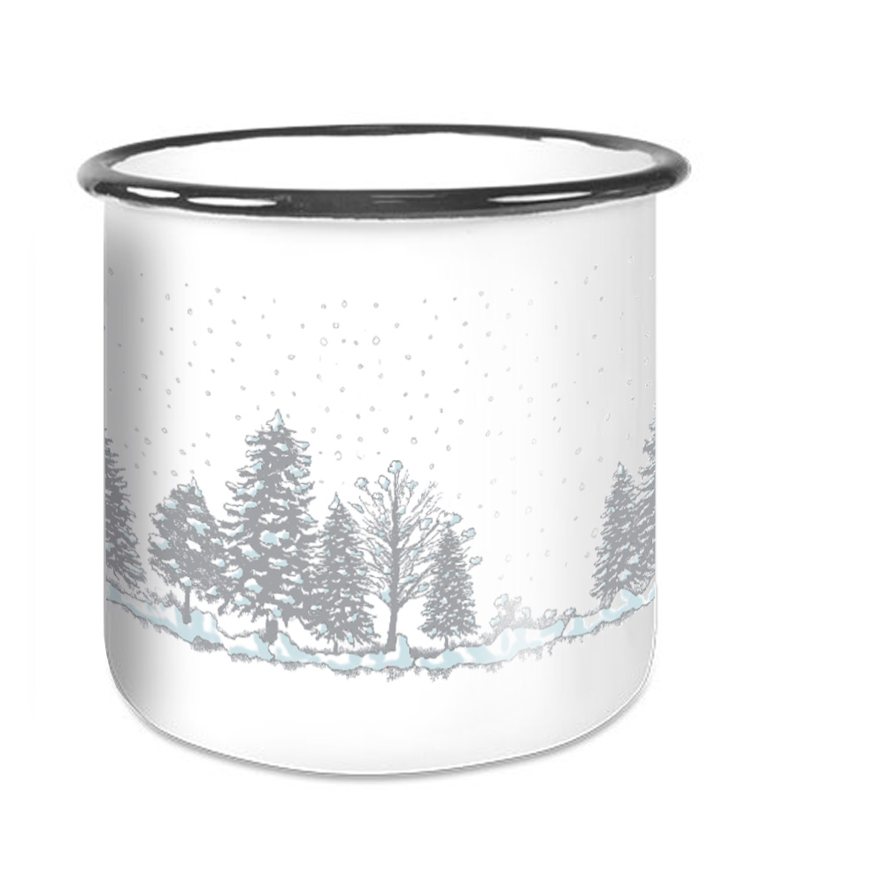 Glühweintasse / Glühweinbecher Emaille individuell bedruckt 