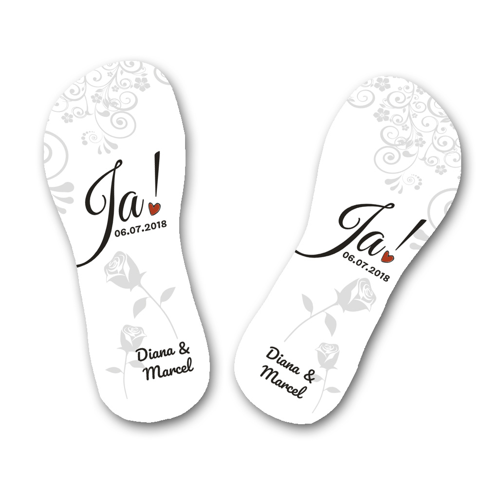 Hochzeits- Flip Flops personalisiert 44-46