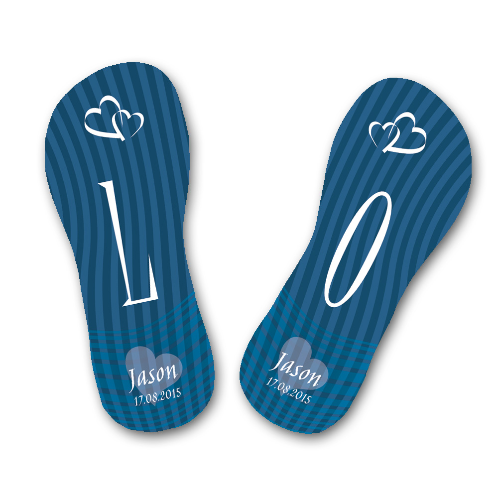 Flip Flops / Badelatschen für Paare zur Hochzeit oder Valentinstag 
