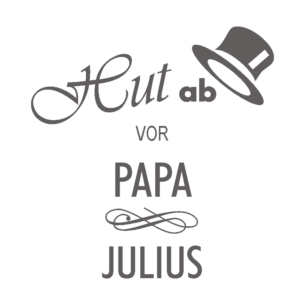 Bierkrug / Bierseidel personalisiert Hut ab Motiv und Name graviert 