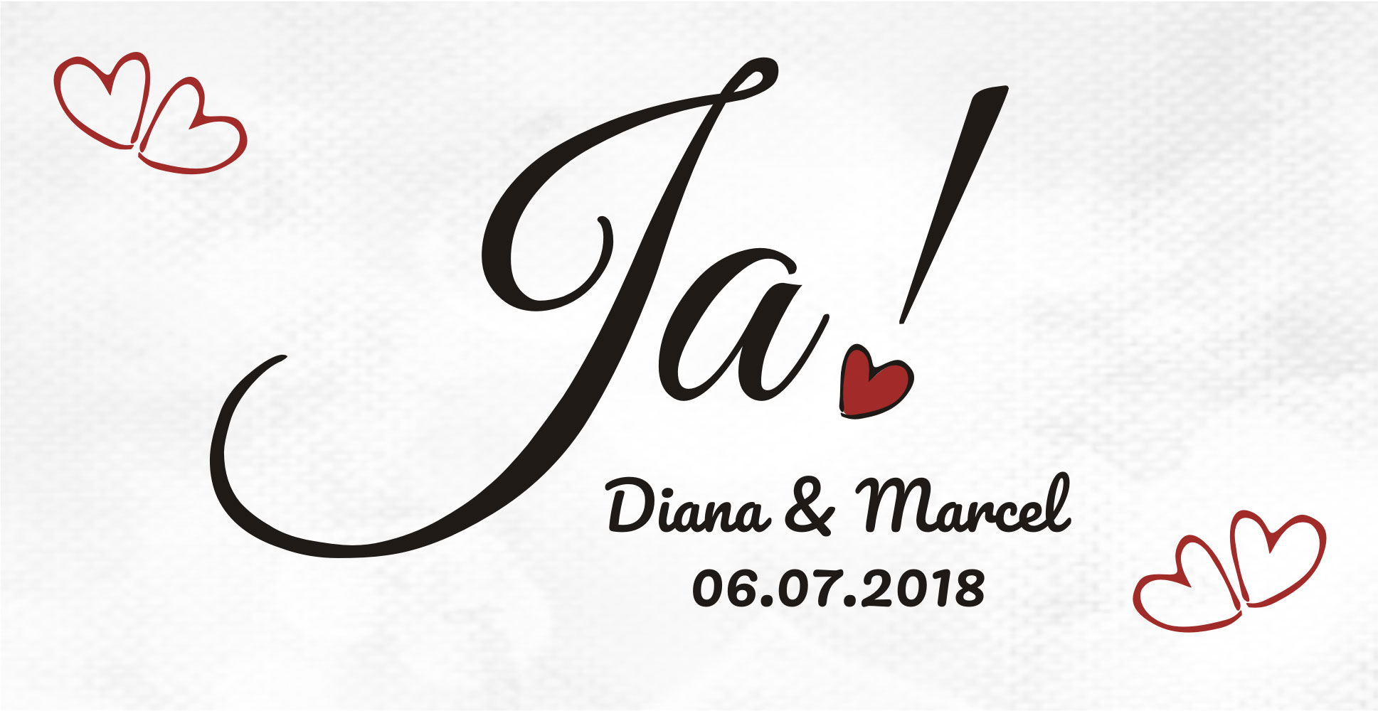 Bedruckte Banderole mit Vollmilchschokolade zur Hochzeit (100 g) 