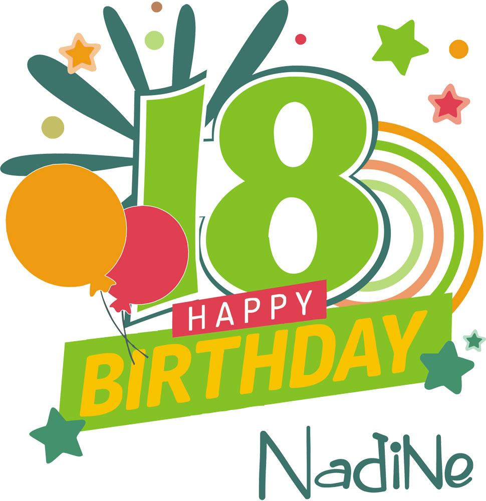 Kissen zum 18. Geburtstag - individuell mit Wunschnamen bedruckt 