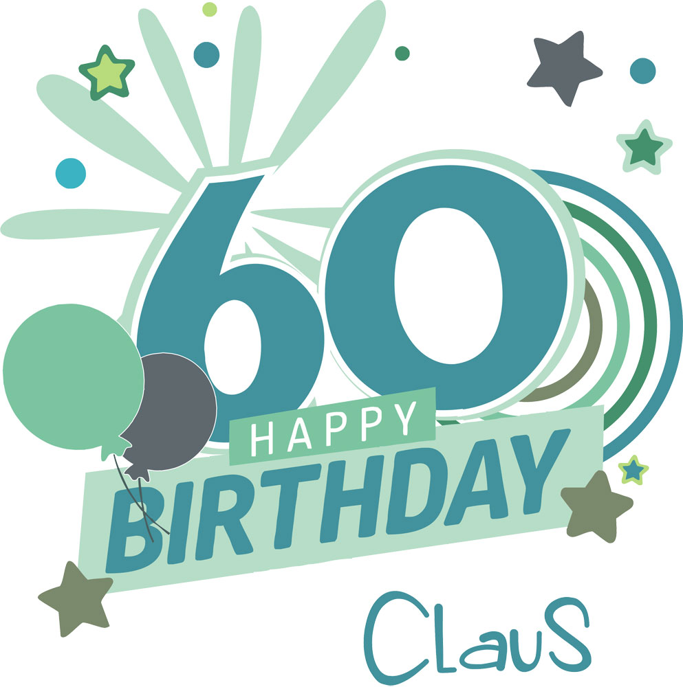 Bedrucktes Kissen mit Wunschnamen zum 60. Geburtstag 