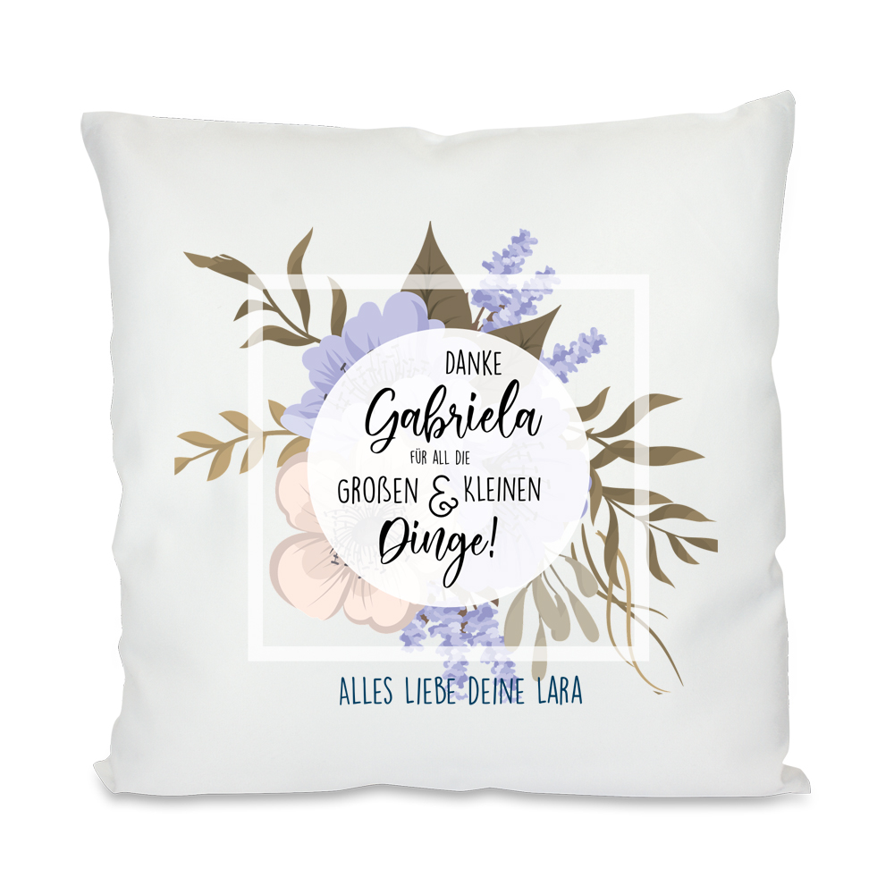 DANKE - Kissen mit Namen und Wunschtext bedrucken 