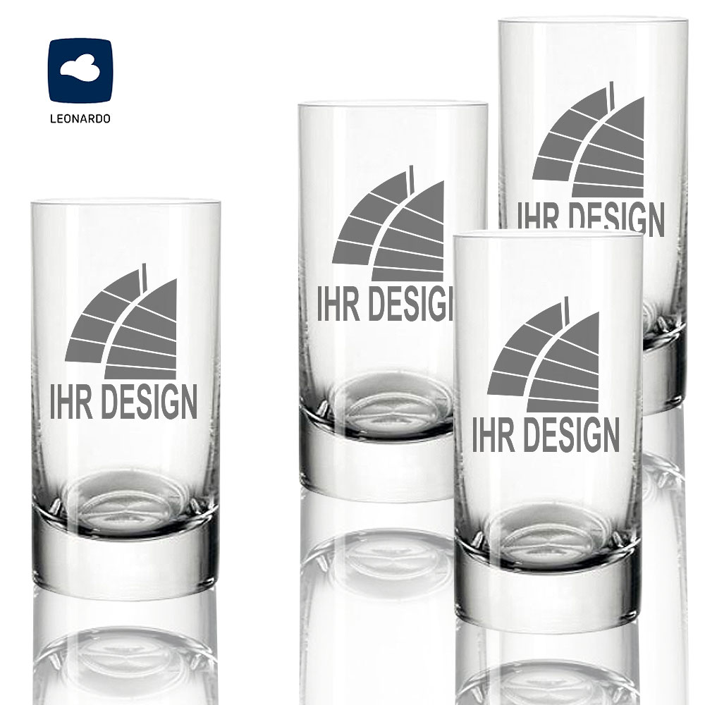 Leonardo Schnapsglas / Stamper mit Ihrem Logo/Design mit Gravur