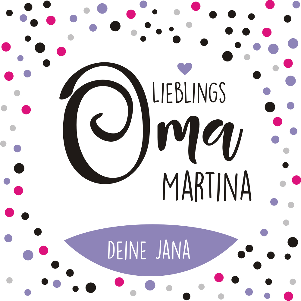 Tasse aus Keramik für Oma mit Wunschtext bedruckt 