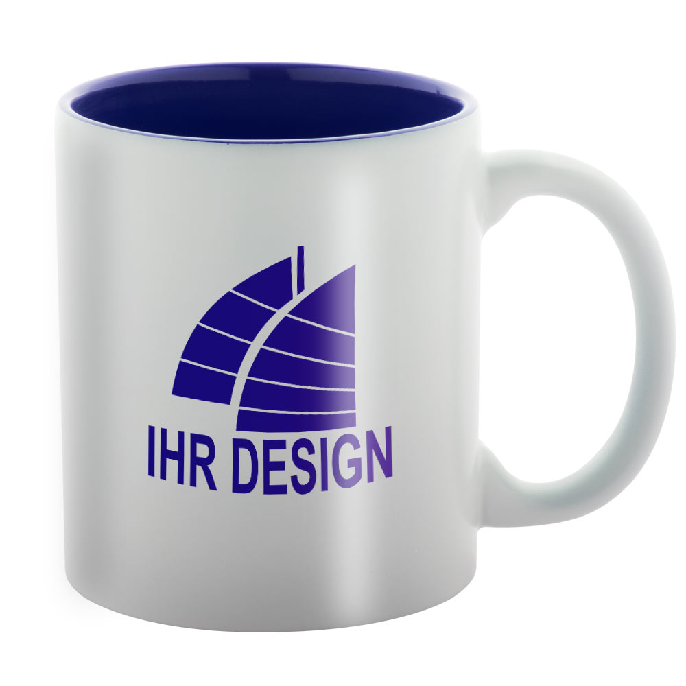 Zweifarbige Keramik-Tasse / Lasertasse mit Ihrem Logo 