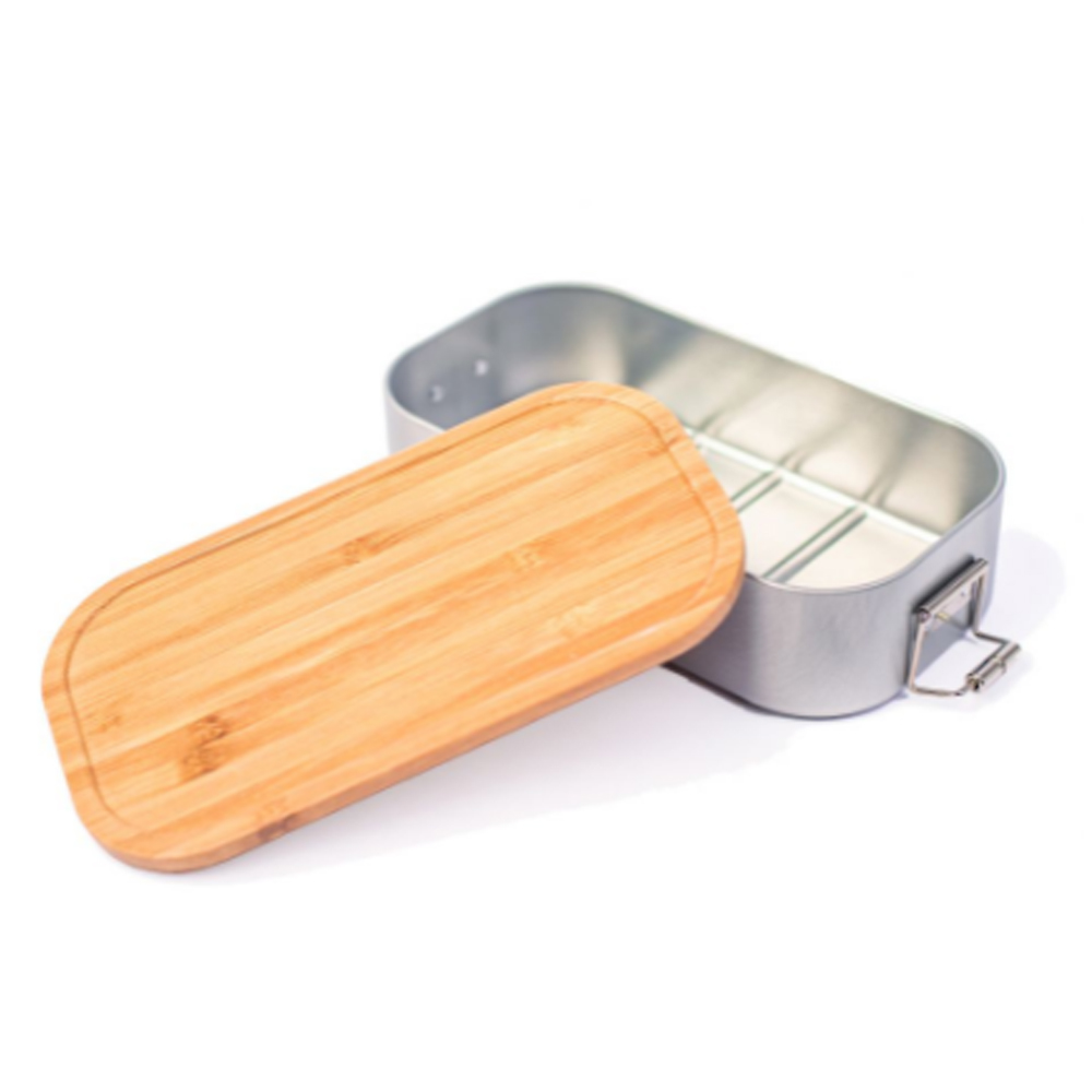 Brotdose Bambusdeckel mit Gravur Fee und Name mit 1 Trennsteg