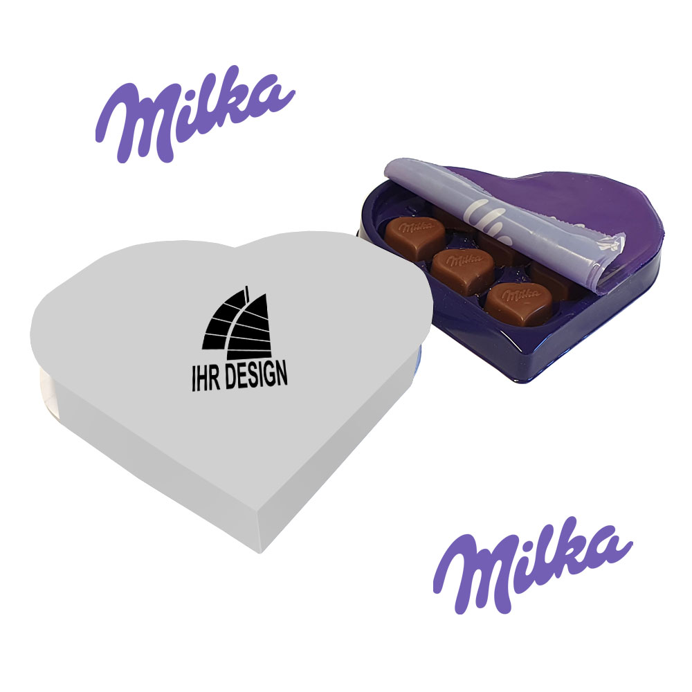 I love Milka Pralinés mit Ihrem Design/Logo wahlweise bedrucken (44 g) 