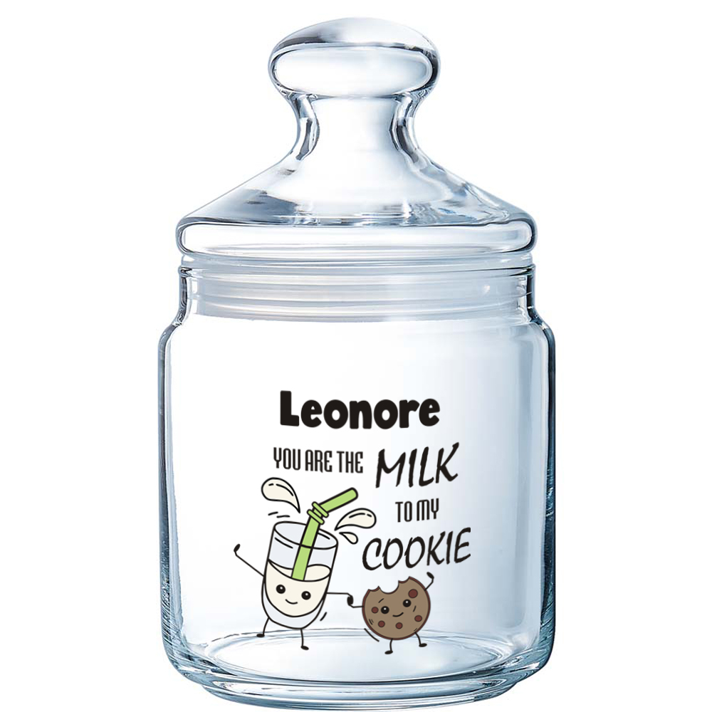 Schönes Keksglas / Bonbonglas mit deinem Wunschtext bedruckt 