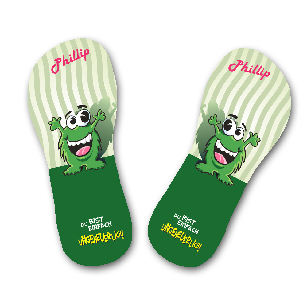 Flips für Kinder bedruckt mit Namen 