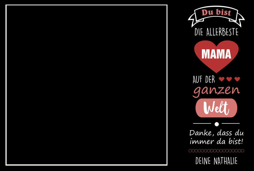 Personalisierte Schieferplatte für Mama mit Foto bedruckt 