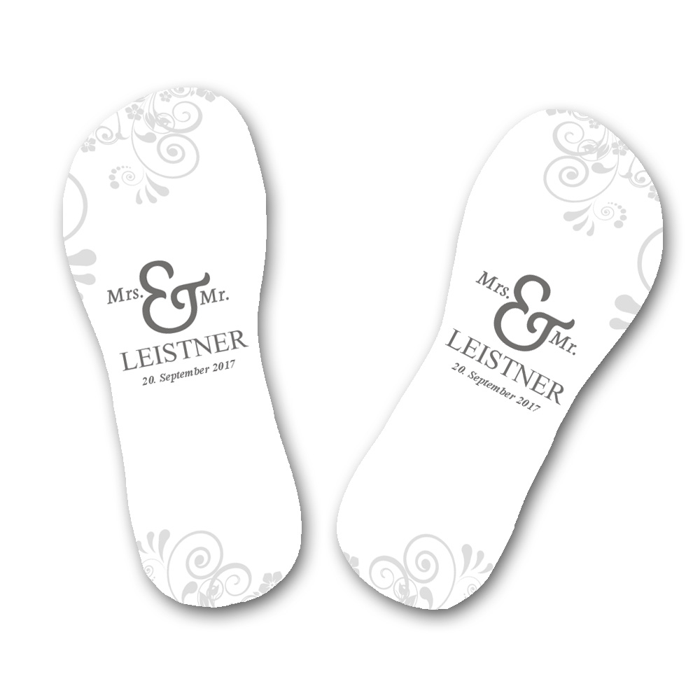 Badelatschen als personalisierbares Geschenk für Paare 40-42