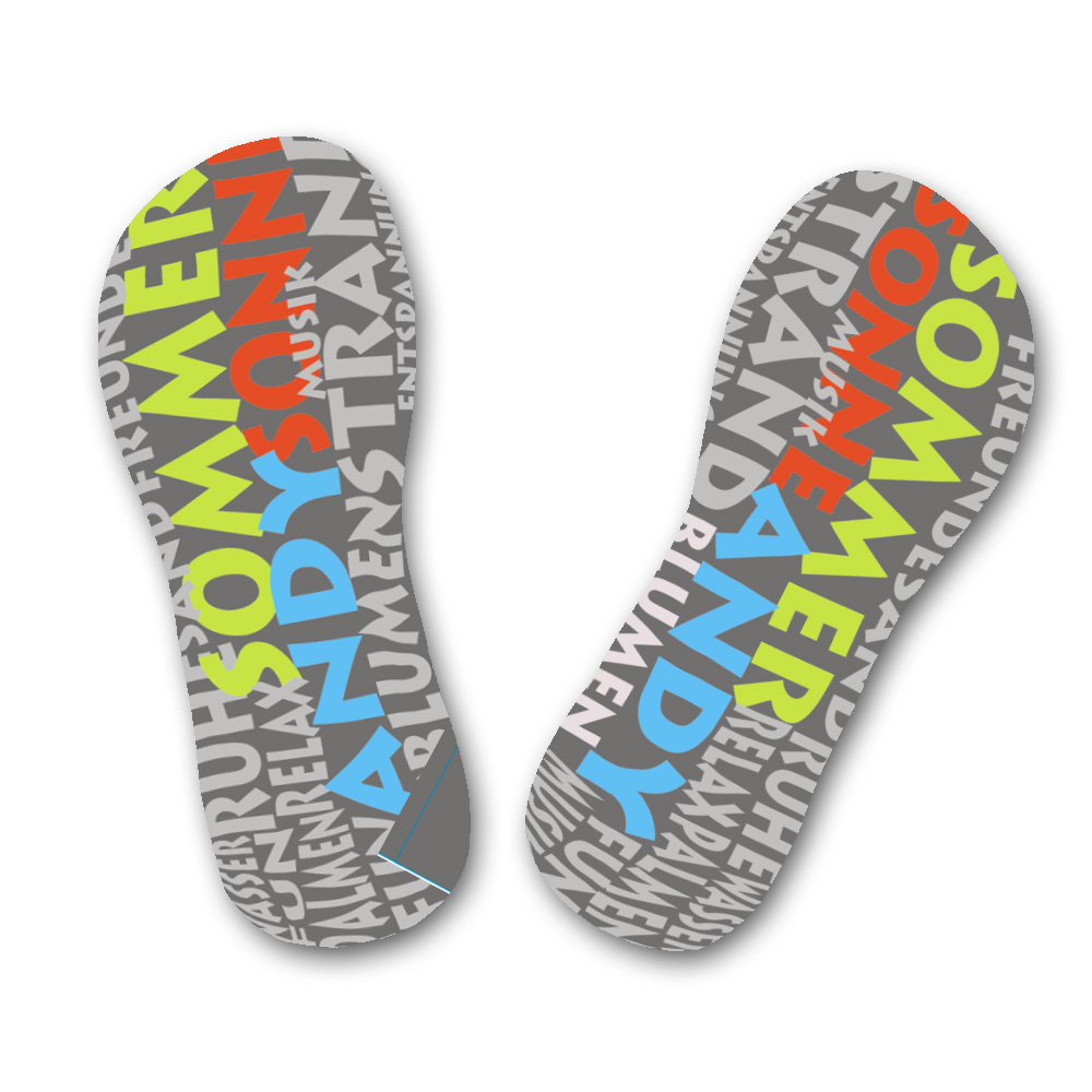 Stylische Badelatschen mit eigenem Namen 40-42