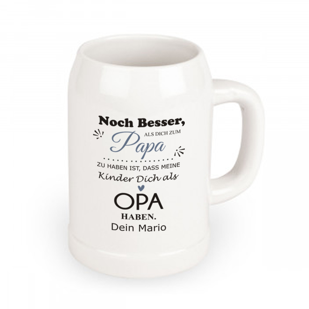 Persönlicher Bierkrug "Noch besser als" für den Opa 