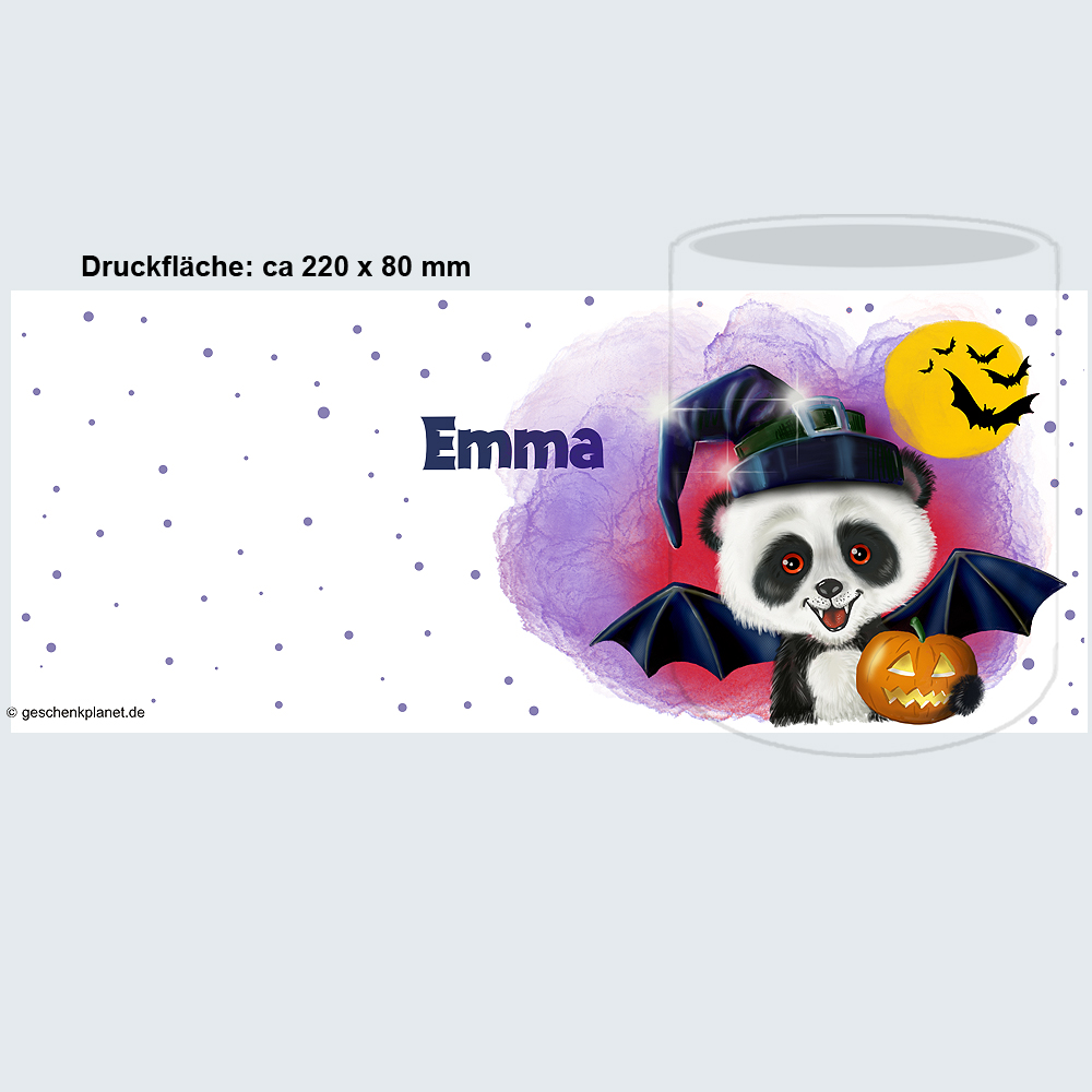 Panda Keramiktasse mit Namen personalisiert 