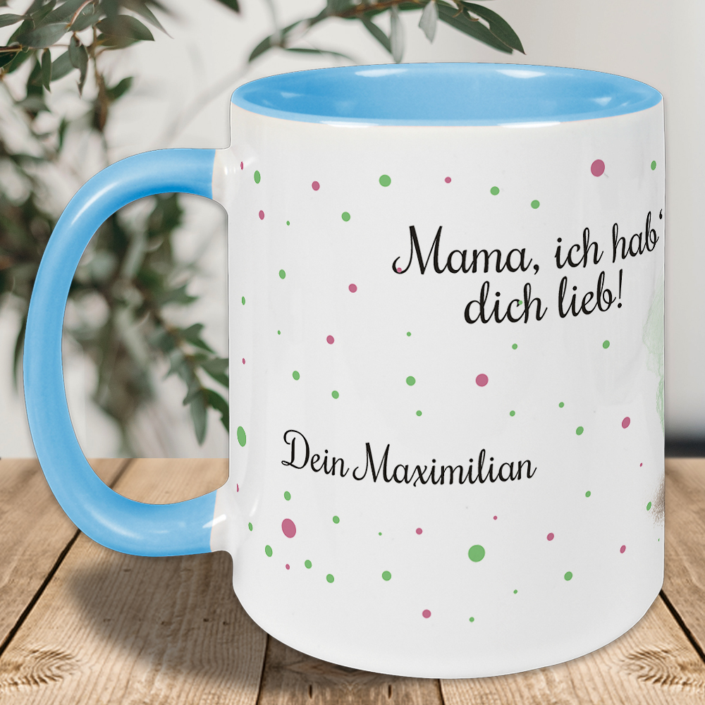 Panda Tasse für Mama / Oma mit Namen individuell bedruckt 