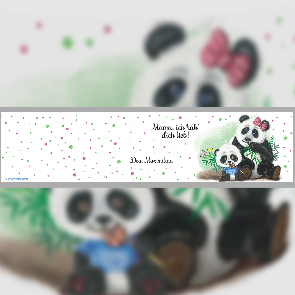 Persönlich bedruckte Emaille-Tasse für die Mama 