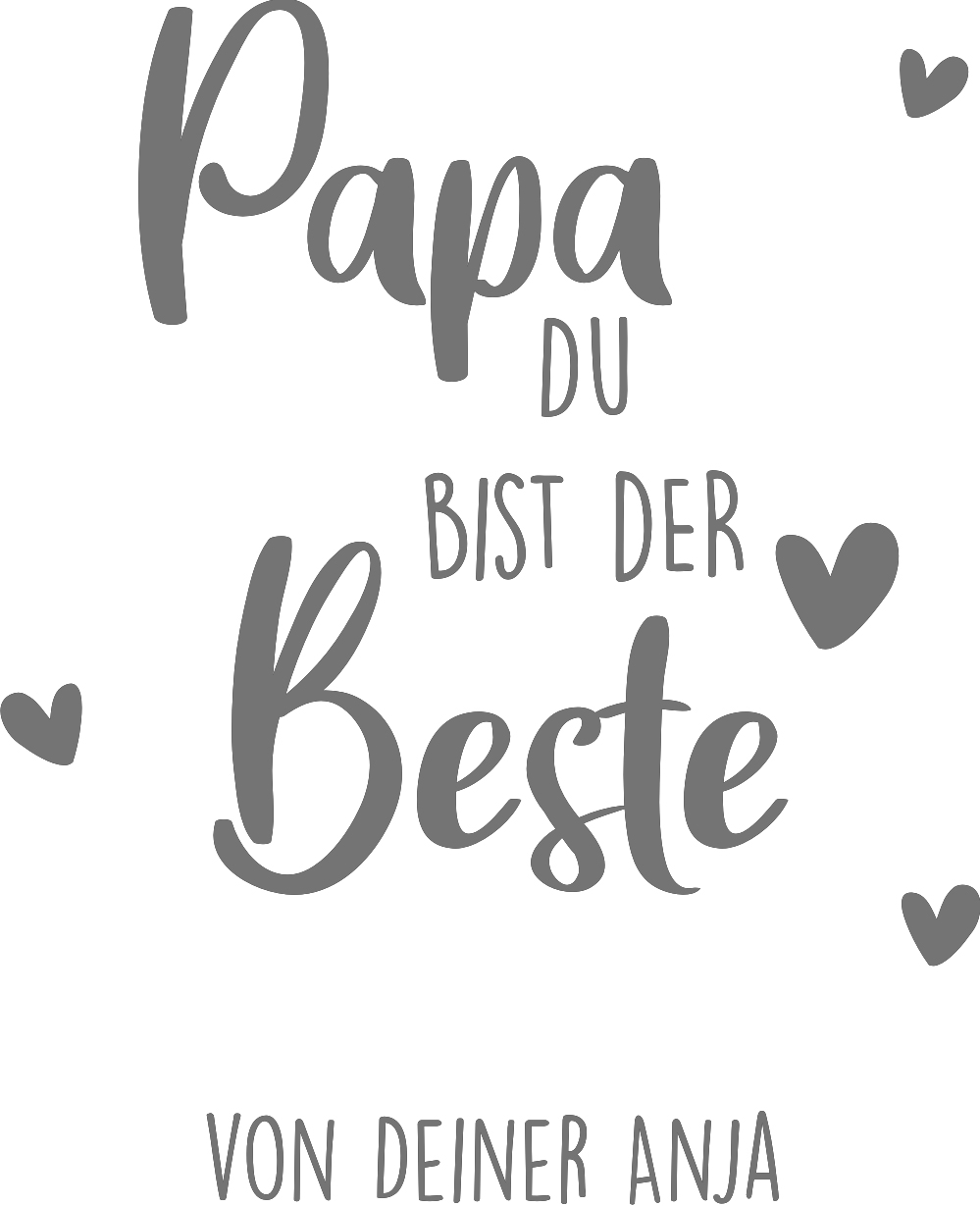 Bierkrug / Bierseidel "Papa du bist der Beste" mit Wunschtext garviert