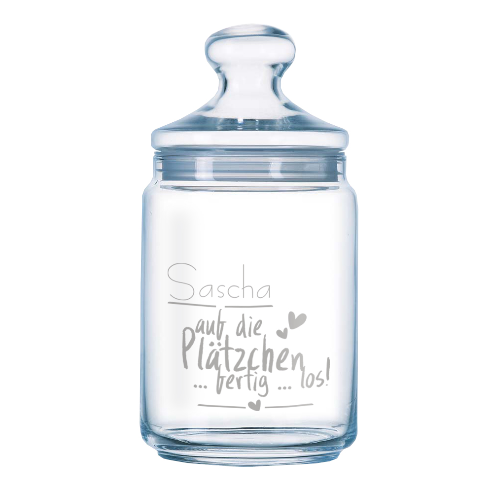 Keksglas / Vorratsglas mit Gravur für deine Lieblingsplätzchen 