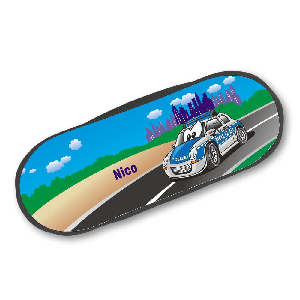 Persönliche Stiftebox für Kinder Polizei Auto 