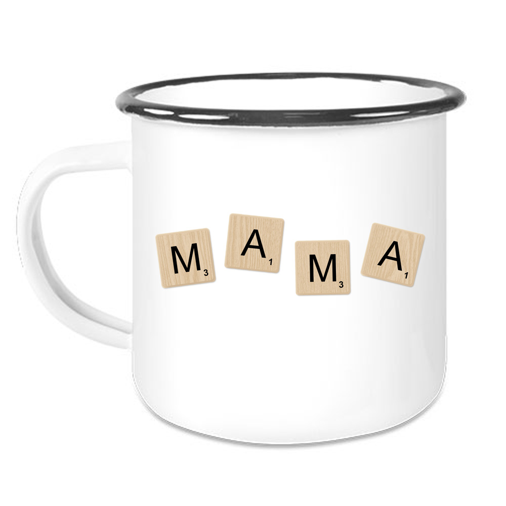MAMA Emaille Tasse mit Ihrem Spruch 