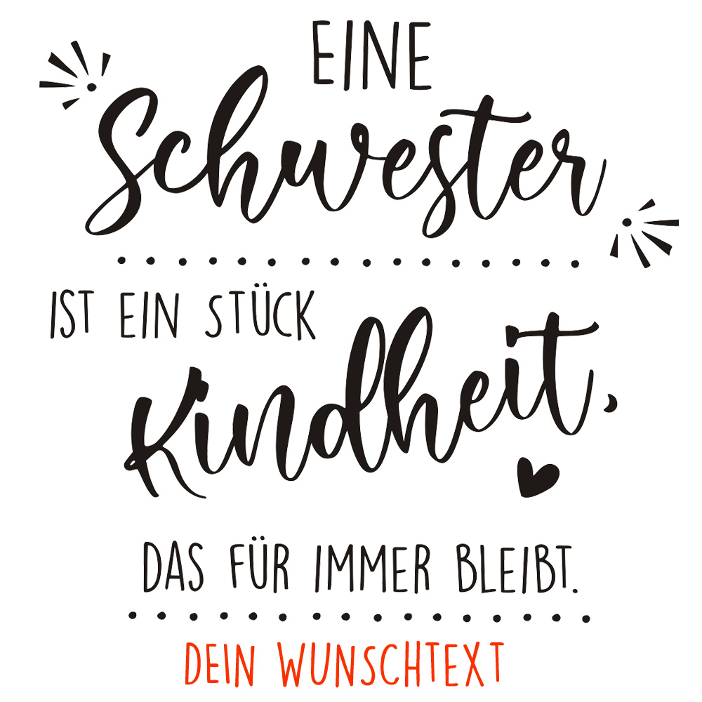 Rotweinglas für deine Schwester mit individueller Gravur 