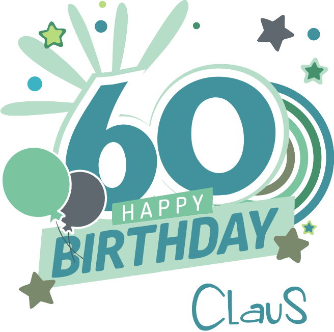 Piccolo Sektflasche mit Goldflocken zum 60. Geburtstag personalisiert 