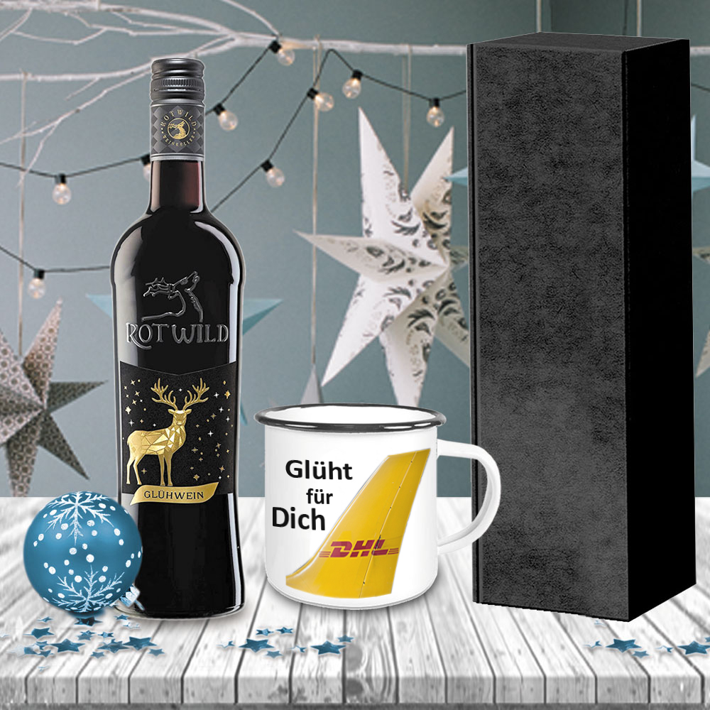 Glühwein-Geschenk-Set mit eigenem Logo - Rotwein 