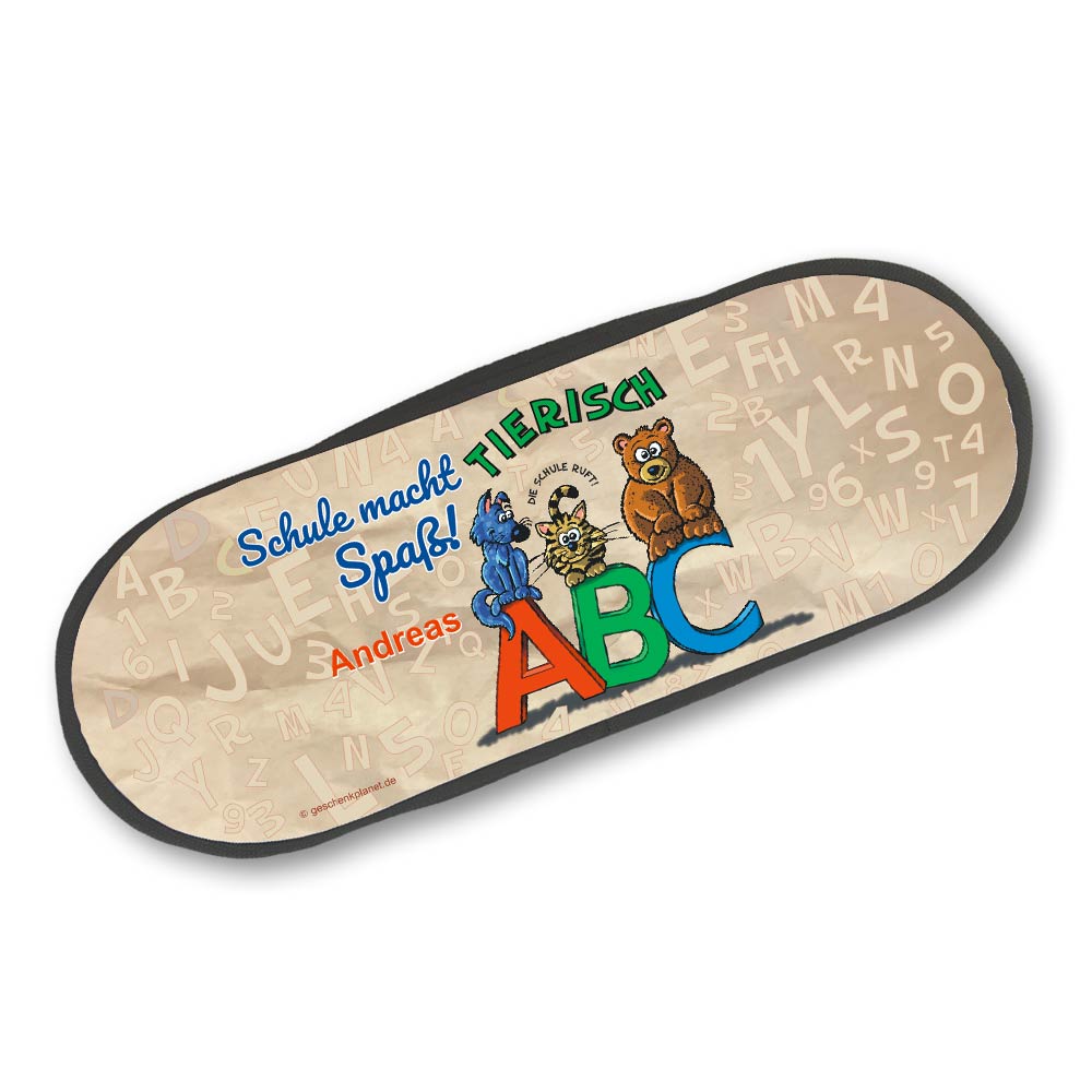 Schlampermäppchen mit Namen zum Schulanfang 