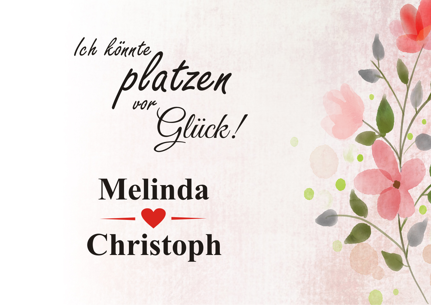 Tischset / Platzdeckchen als Dekoration mit Namen bedruckt 