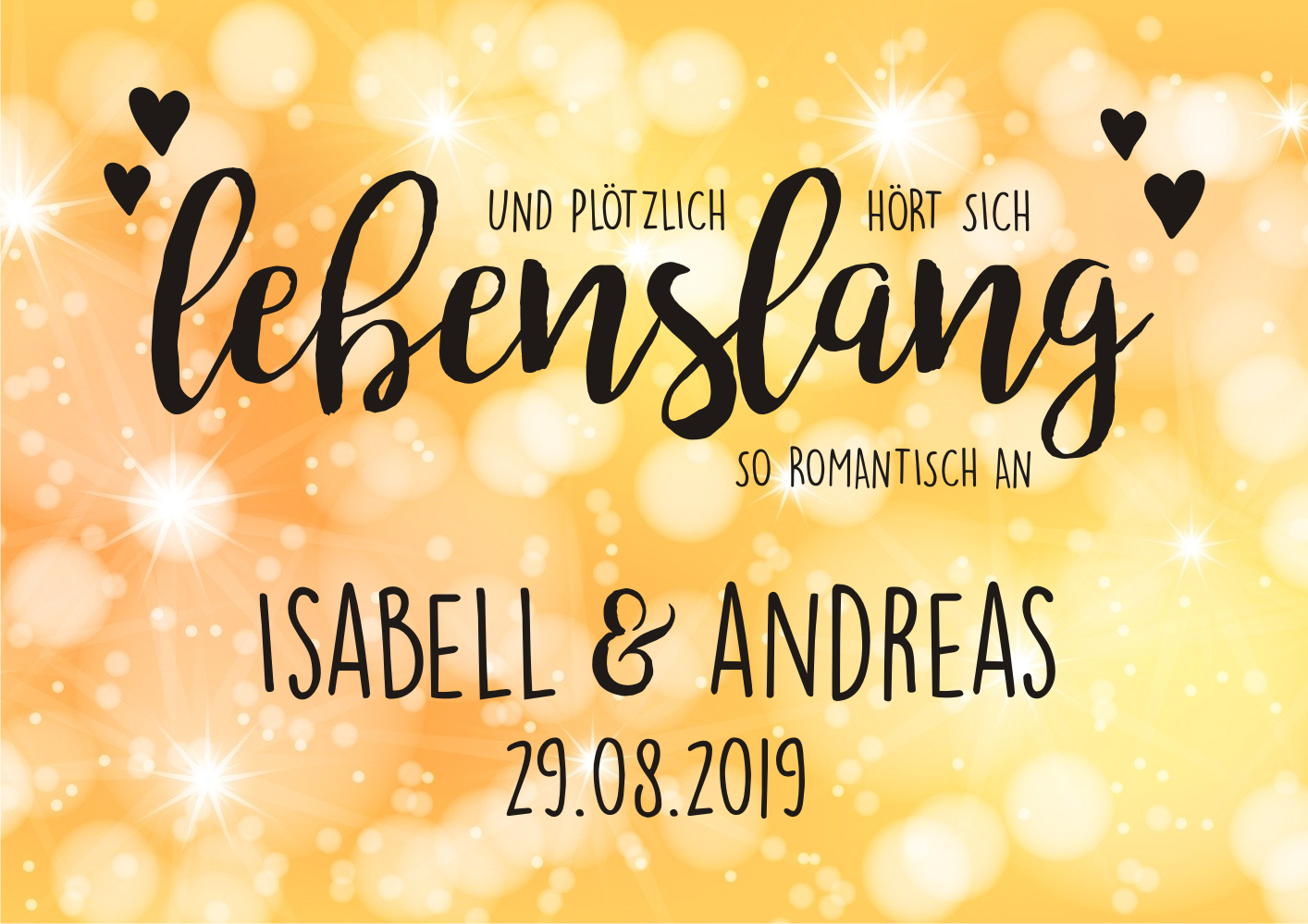 Bedrucktes 5er Tischset / Platzset als Tischdeko 