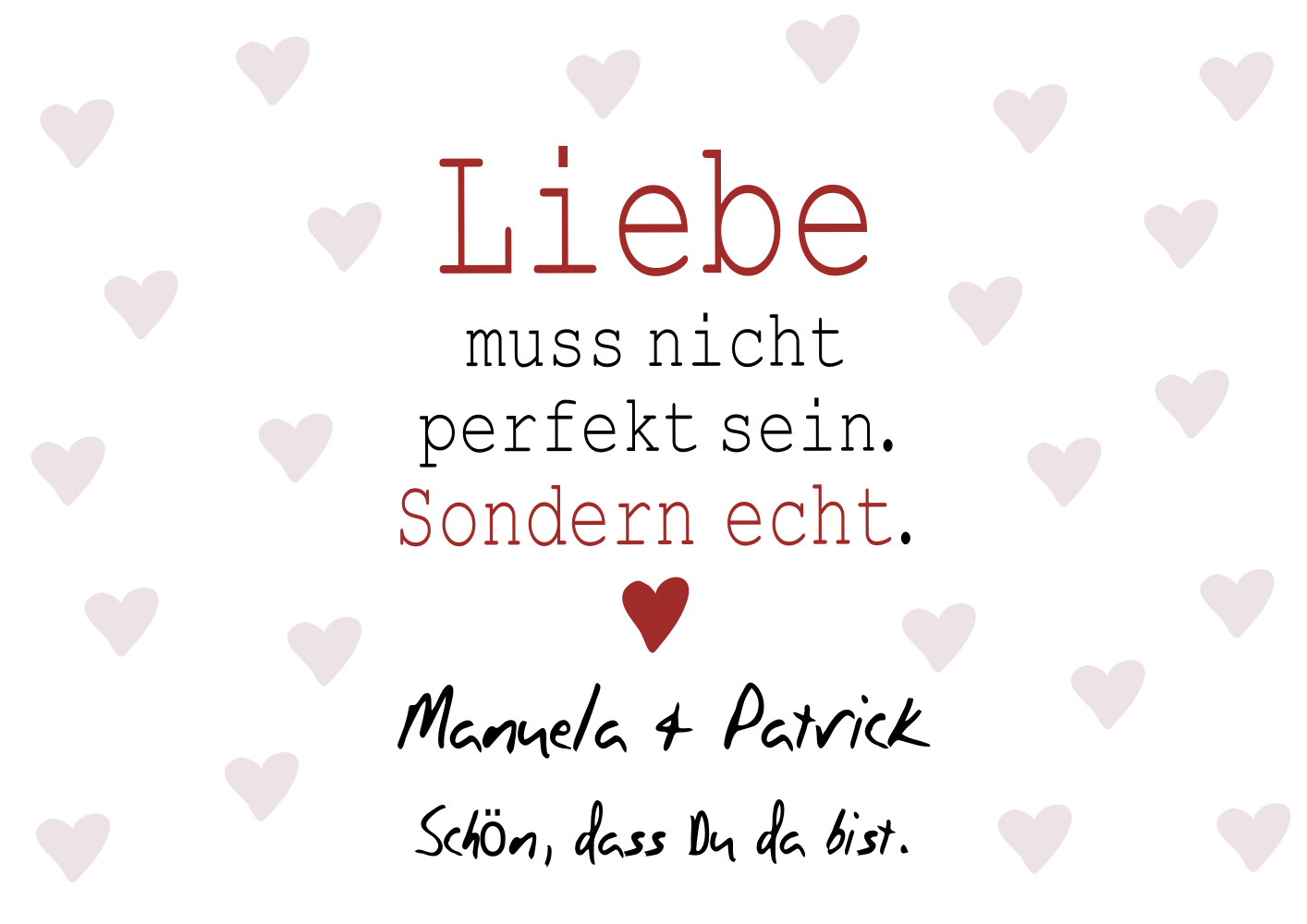 Tischset im 5er Set mit Namen bedruckt 