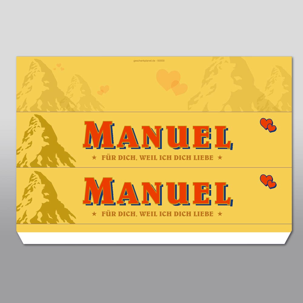 Toblerone Schokoriegel mit Namen und eigenem Text - 360 g 