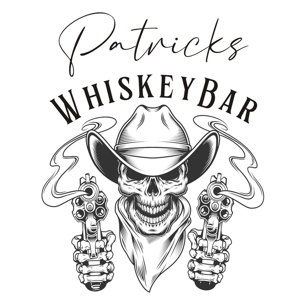 Whiskykaraffe mit Totenkopf Gravur und deinem Namen 