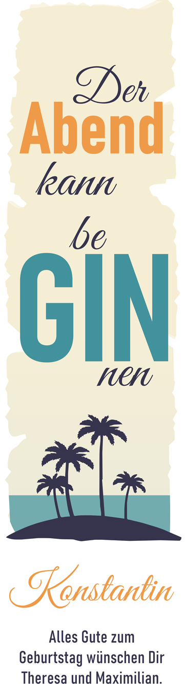 GIN Geschenk-Set mit Namen und Wunschtext bedruckt 