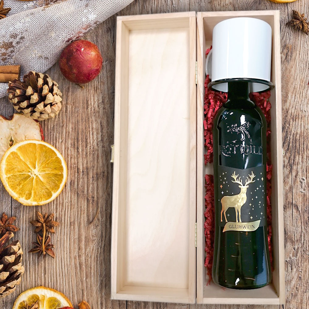 Weihnachtliches Glühwein-Geschenk-Set mit Ihrem Wunschnamen 