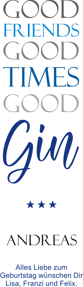 Persönliches Geschenk-Set mit Namen für GIN-Liebhaber 